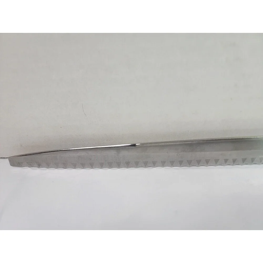 Vintage Viking 440-A Super Stainless Serrated Bread Slicing Knife Wood Handle